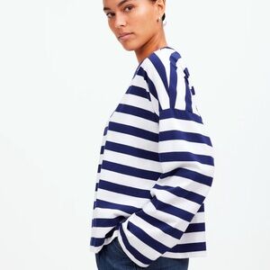 Madewell Oversized Long-Sleeve Crewneck Tee, Medium